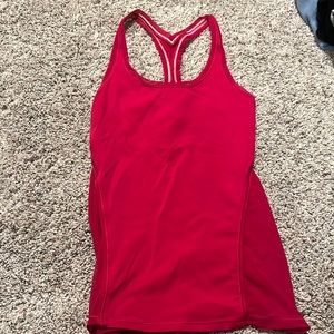 LULULEMON Maroon mesh tank top